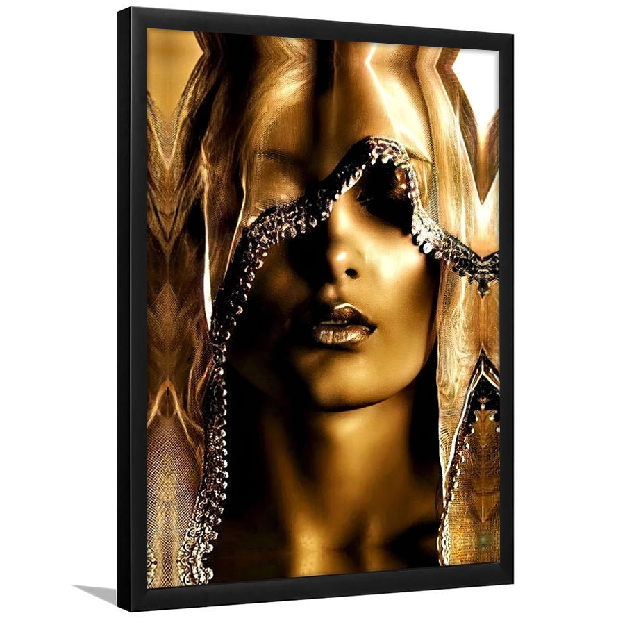 Mysterious African Woman Framed Art Prints Wall Decor - Painting Prints, Wall Art, Framed Picture