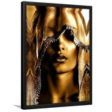 Mysterious African Woman Framed Art Prints Wall Decor - Painting Prints, Wall Art, Framed Picture