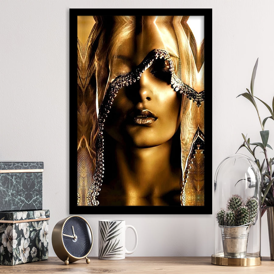 Mysterious African Woman Framed Art Prints Wall Decor - Painting Prints, Wall Art, Framed Picture