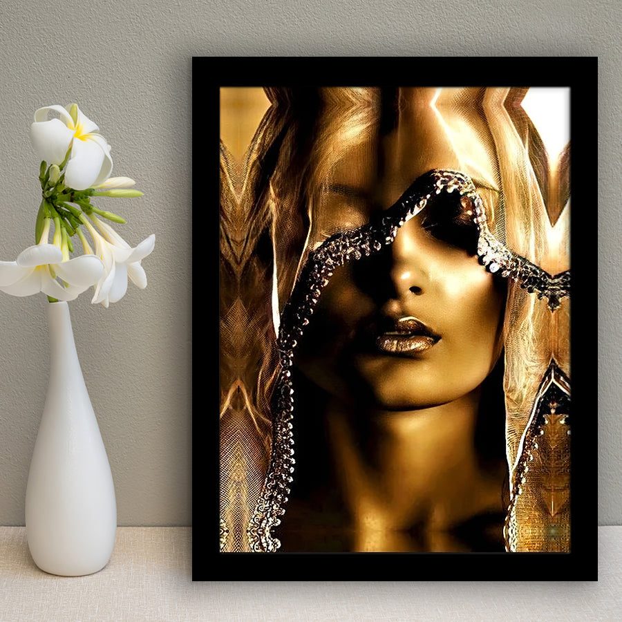 Mysterious African Woman Framed Art Prints Wall Decor - Painting Prints, Wall Art, Framed Picture