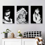 Mystery Woman Canvas Set of 3 Piece Canvas Prints Wall Art Decor