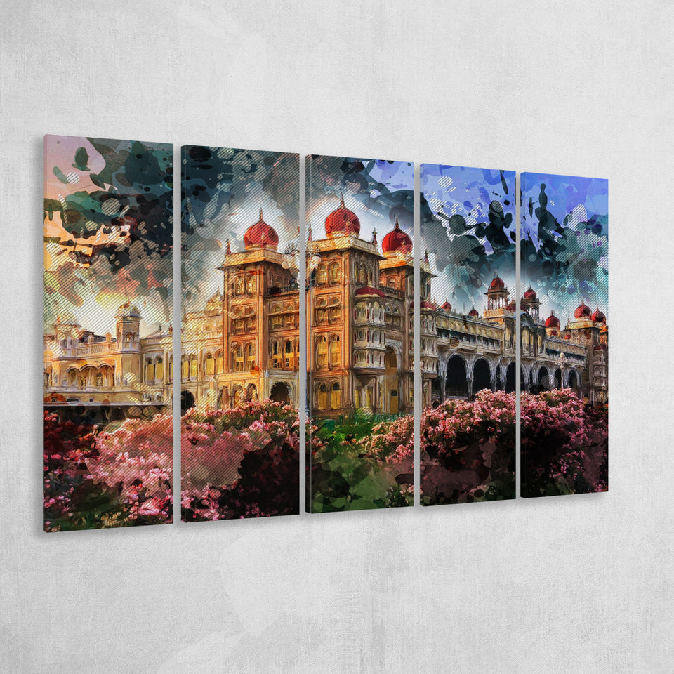 Mysuru 5 Piece B Canvas Prints Wall Art Decor, Multi Panels,Large Canvas, Home Decor
