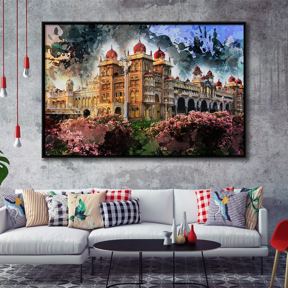 Mysuru Framed Canvas Prints Wall Art Decor - Painting Canvas, Framed Picture, Home Decor