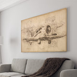 N40E Private Beechcraft 17 Staggerwing At Oshkosh Canvas Prints Wall Art - Painting Canvas, Painting Prints, Wall Home Decor, Prints for Sale