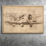 N40E Private Beechcraft 17 Staggerwing At Oshkosh Canvas Prints Wall Art - Painting Canvas, Painting Prints, Wall Home Decor, Prints for Sale