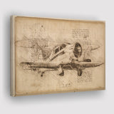 N40E Private Beechcraft 17 Staggerwing At Oshkosh Canvas Prints Wall Art - Painting Canvas, Painting Prints, Wall Home Decor, Prints for Sale