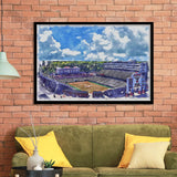 NC State Wolfpack Carter–Finley Stadium Watercolor, Sport Prints Fan Gift, Framed Art Prints Wall Art Decor