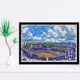 NC State Wolfpack Carter–Finley Stadium Watercolor, Sport Prints Fan Gift, Framed Art Prints Wall Art Decor