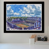 NC State Wolfpack Carter–Finley Stadium Watercolor, Sport Prints Fan Gift, Framed Art Prints Wall Art Decor