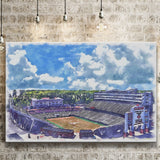 NC State Wolfpack Carter–Finley Stadium Watercolor, Sport Art Prints Fan Gift, Canvas Prints Wall Art Decor