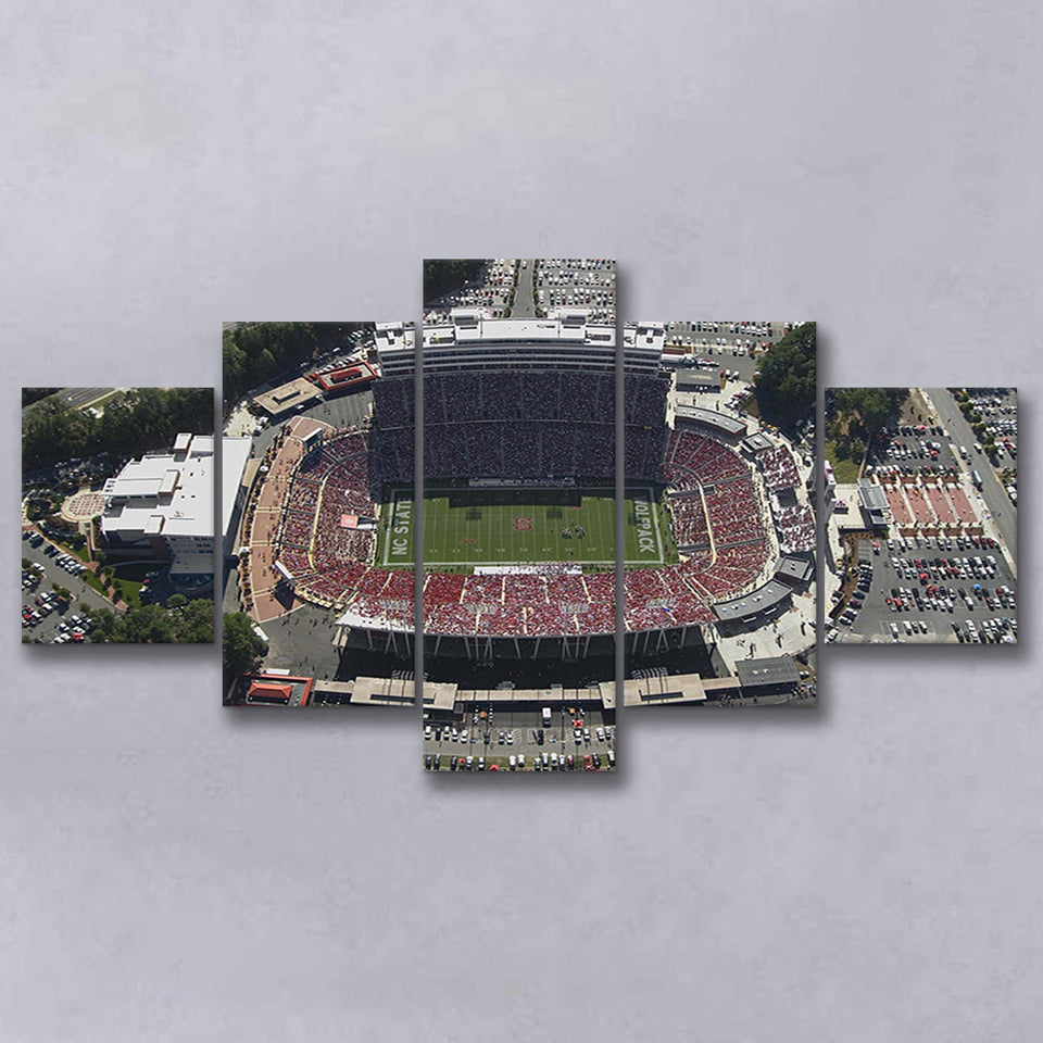 NC State Wolfpack Stadium Canvas Prints Carter Finley Stadium Wall,Multi Panels,Sport Stadium Art Prints, Fan Gift