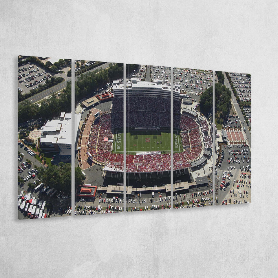 NC State Wolfpack Stadium Canvas Prints Carter Finley Stadium Wall,Multi Panels B,Sport Stadium Art Prints, Fan Gift
