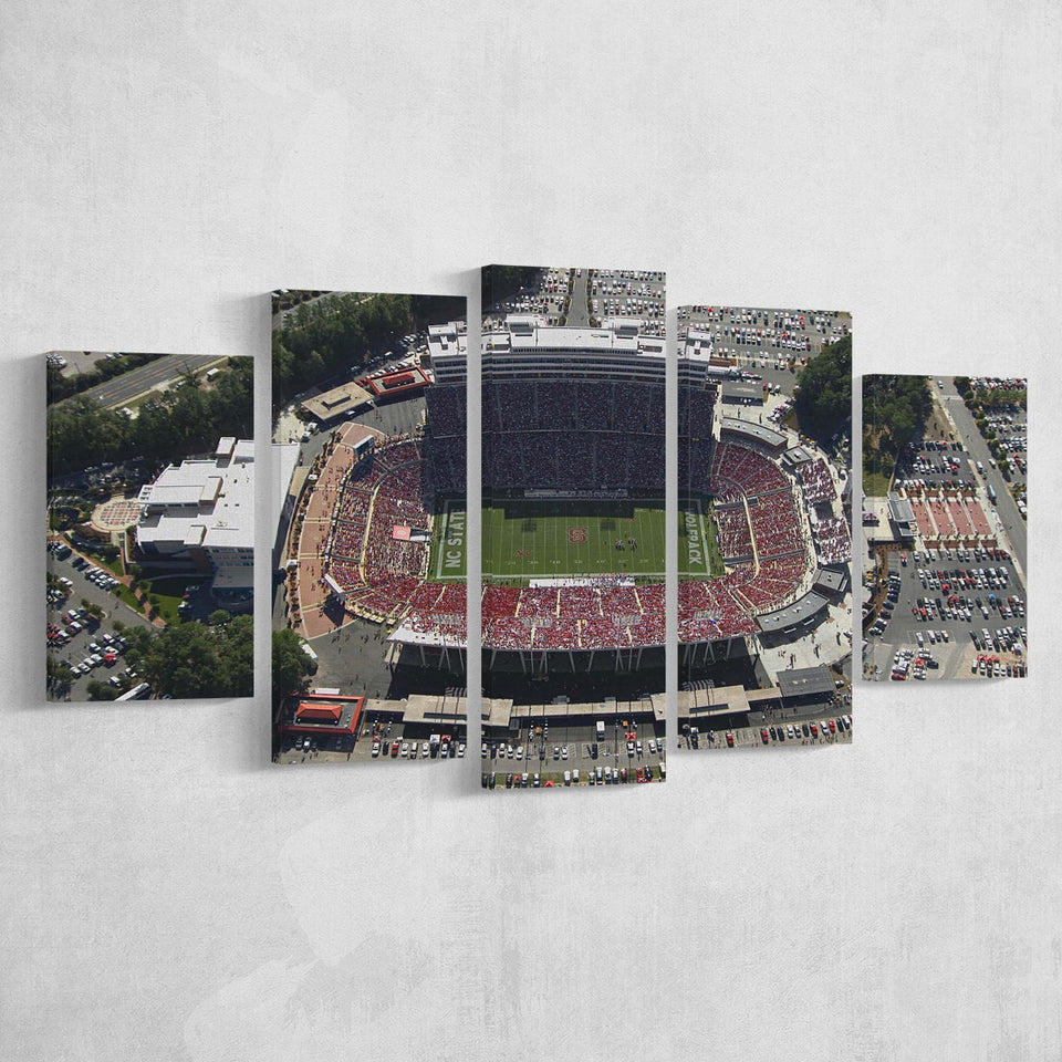 NC State Wolfpack Stadium Canvas Prints Carter Finley Stadium Wall,Multi Panels,Sport Stadium Art Prints, Fan Gift
