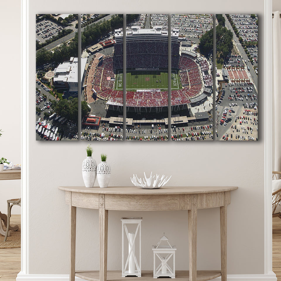 NC State Wolfpack Stadium Canvas Prints Carter Finley Stadium Wall,Multi Panels B,Sport Stadium Art Prints, Fan Gift