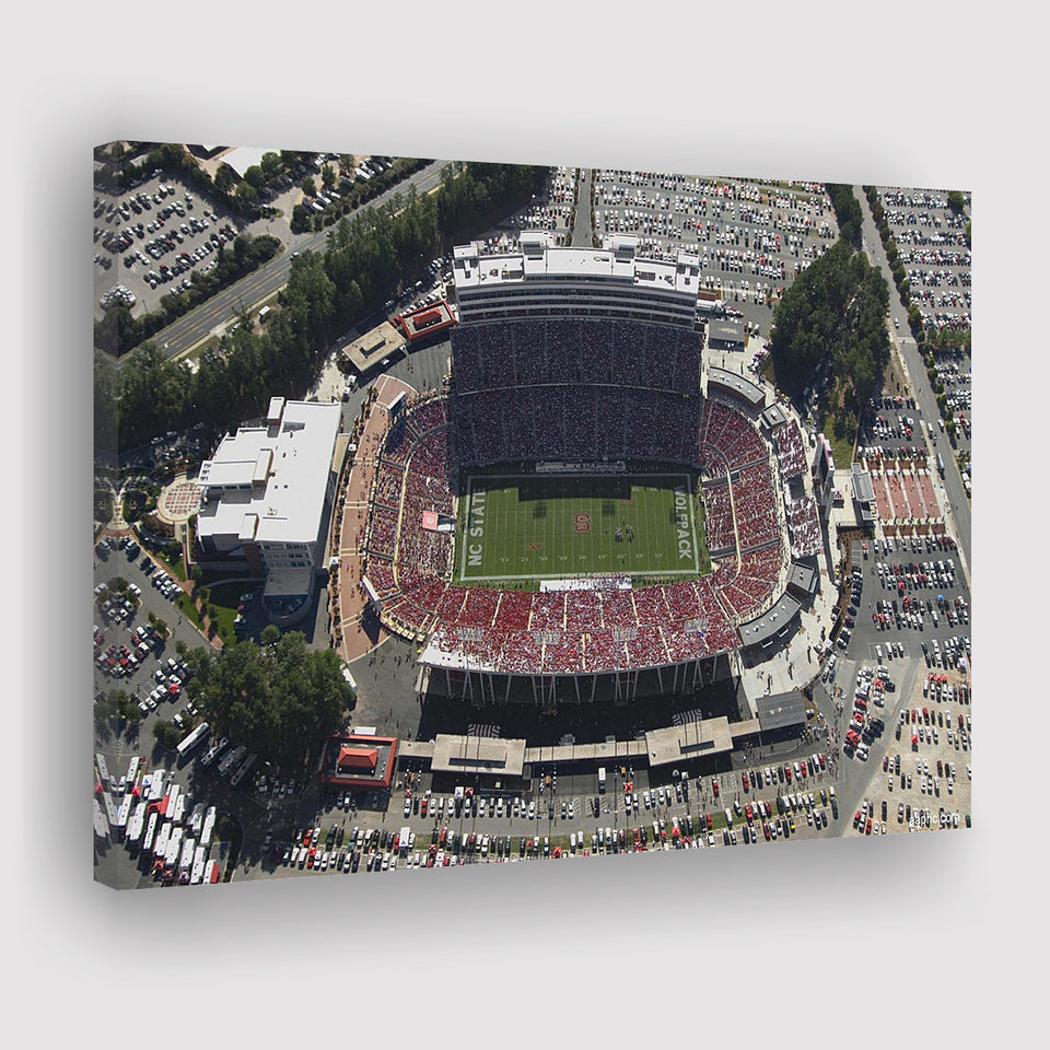 NC State Wolfpack Stadium Canvas Prints Carter Finley Stadium Wall,Sport Stadium Art Prints, Fan Gift, Wall Decor
