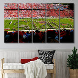 NC State Wolfpack Wall Art Carter Finley Stadium,Multi Panels B,Sport Stadium Art Prints, Fan Gift