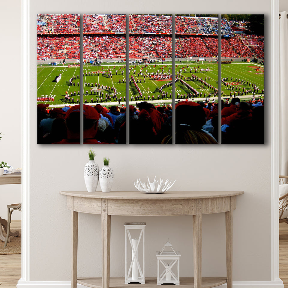 NC State Wolfpack Wall Art Carter Finley Stadium,Multi Panels B,Sport Stadium Art Prints, Fan Gift