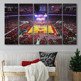 NC State Wolfpacks Stadium Canvas Prints PNC Arena Wall Art,Multi Panels B,Sport Stadium Art Prints, Fan Gift