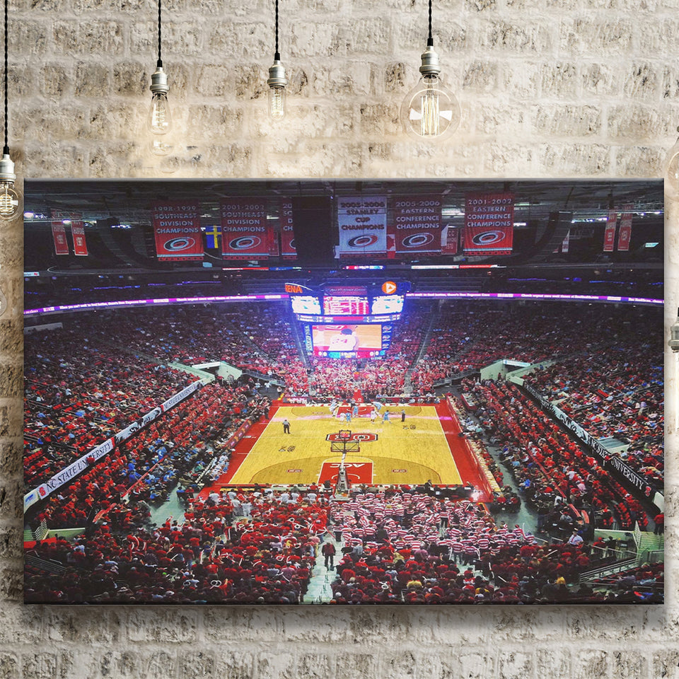 NC State Wolfpacks Stadium Canvas Prints PNC Arena Wall Art,Sport Stadium Art Prints, Fan Gift, Wall Decor