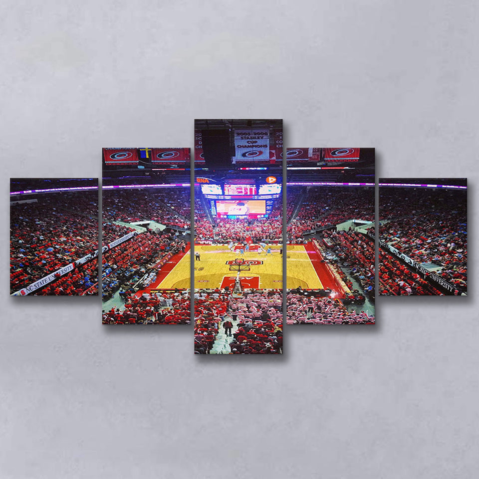 NC State Wolfpacks Stadium Canvas Prints PNC Arena Wall Art,Multi Panels,Sport Stadium Art Prints, Fan Gift