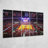 NC State Wolfpacks Stadium Canvas Prints PNC Arena Wall Art,Multi Panels B,Sport Stadium Art Prints, Fan Gift