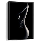 Noir Beauty Framed Canvas Prints Wall Art Home Decor - Painting Canvas,Black Frame, Ready to hang