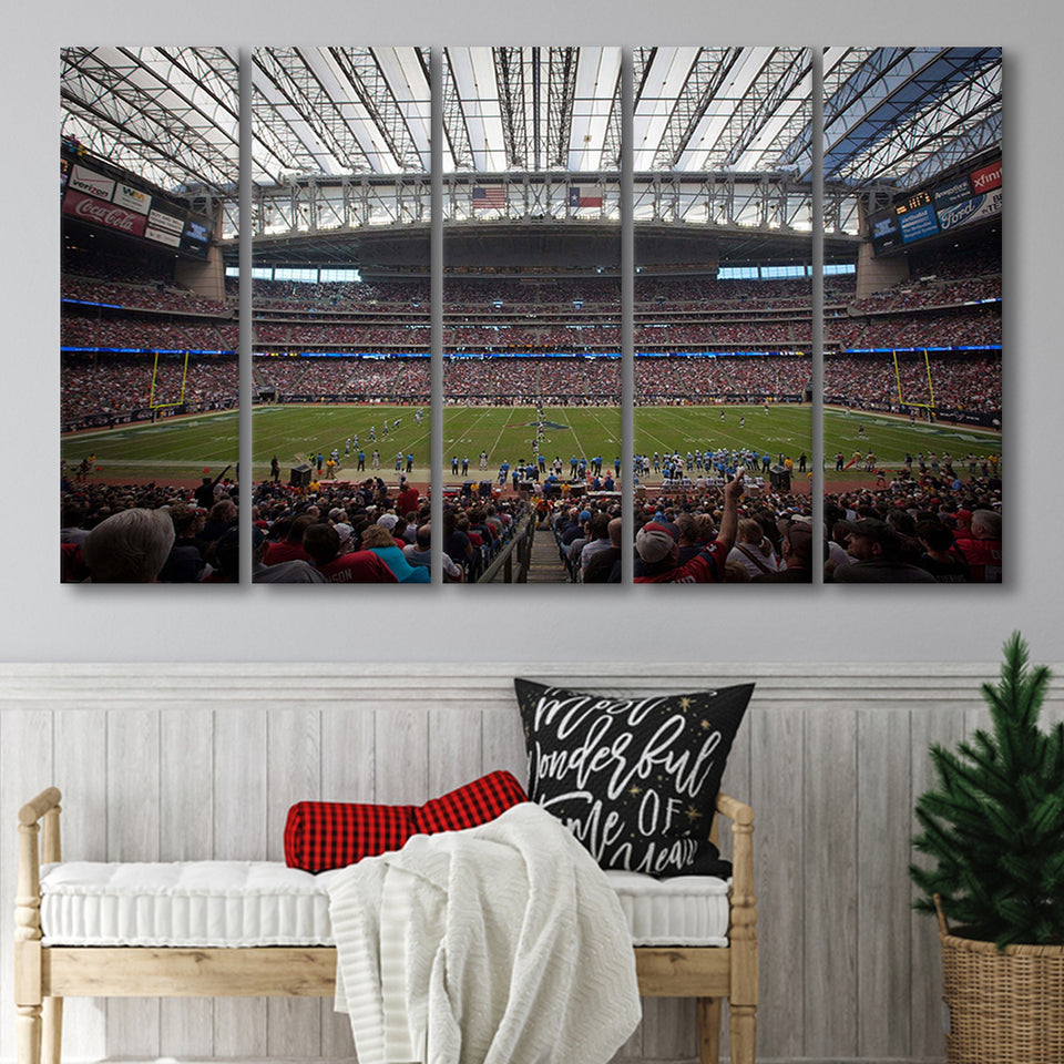 NRG Stadium Canvas Prints Reliant Park Wall Art Houston,Multi Panels B,Sport Stadium Art Prints, Fan Gift