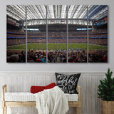 NRG Stadium Canvas Prints Reliant Park Wall Art Houston,Multi Panels B,Sport Stadium Art Prints, Fan Gift