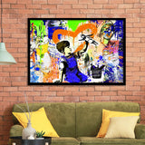 Nurse Superhero Coloful Gift Framed Art Print Wall Decor - Painting Art, Wall Art Decor, Framed Picture, Black Frame