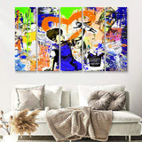 Nurse Superhero Coloful Gift Canvas 5 Piece B Prints Wall Art Decor - Painting Canvas, Multi Panels, Canvas Prints