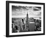 NYC Downtown-Black and white art, Art print,Plexiglass Cover
