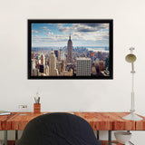 Nyc Empire Framed Canvas Wall Art - Framed Prints, Prints for Sale, Canvas Painting