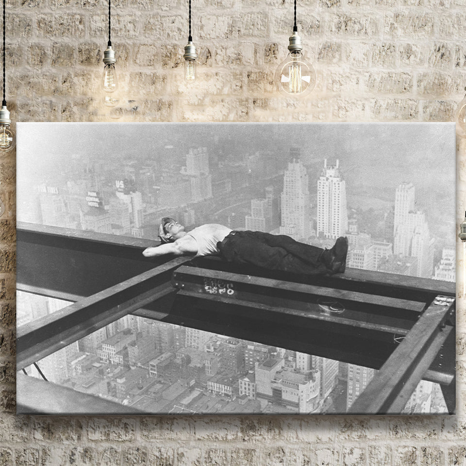 Nyc Steel Worker Black And White Print, Black And White Photo Canvas Prints Wall Art Home Decor