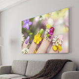 Nail Flower Canvas Prints Wall Art - Painting Canvas, Art Prints, Wall Decor, Home Decor, Prints for Sale