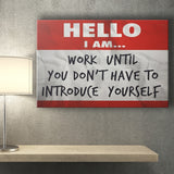 Name Tag Canvas Prints Wall Art - Painting Canvas,Office Business Motivation Art, Wall Decor