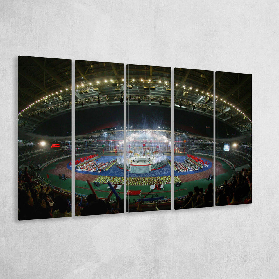 Nanjing Olympic Sports Center, Stadium Canvas, Sport Art, Gift for him, Multi Panels B, Canvas Prints Wall Art Decor