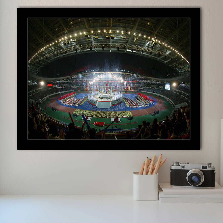 Nanjing Olympic Sports Center, Stadium Canvas, Sport Art, Gift for him, Framed Art Prints Wall Art Decor, Framed Picture