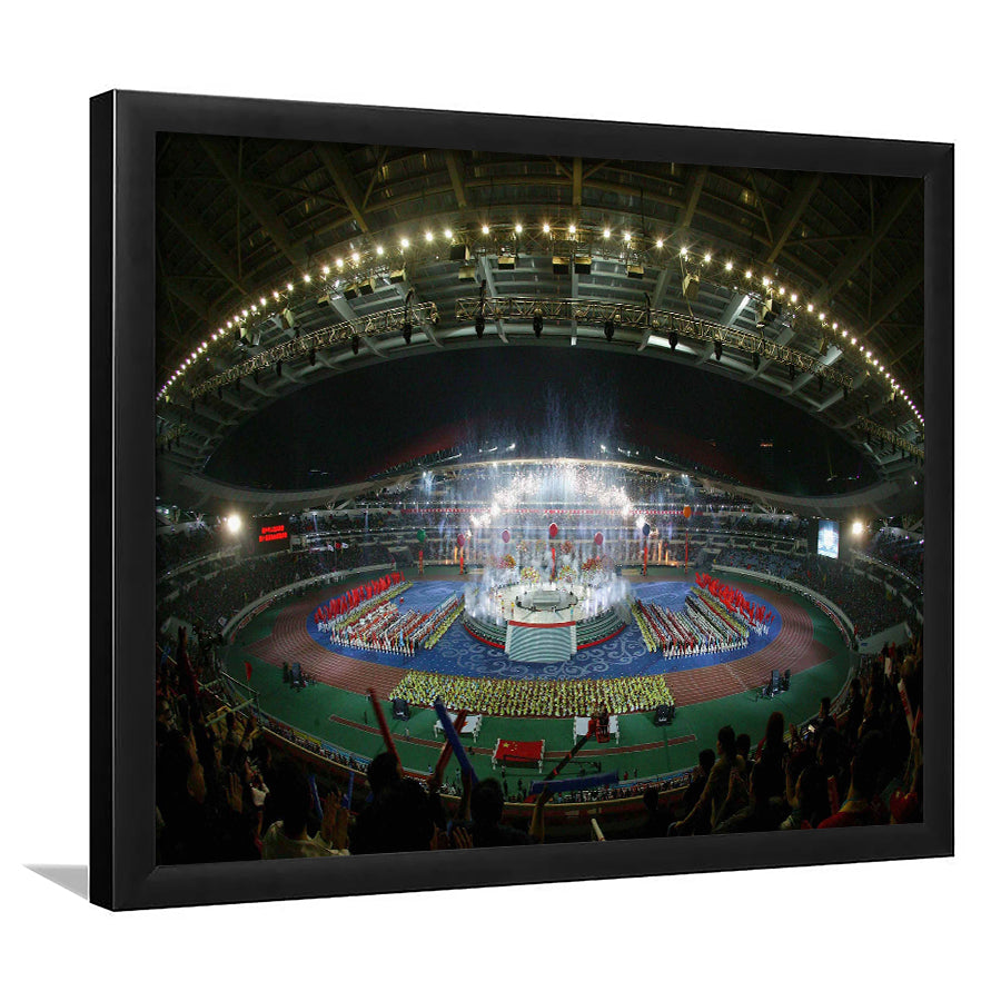 Nanjing Olympic Sports Center, Stadium Canvas, Sport Art, Gift for him, Framed Art Prints Wall Art Decor, Framed Picture