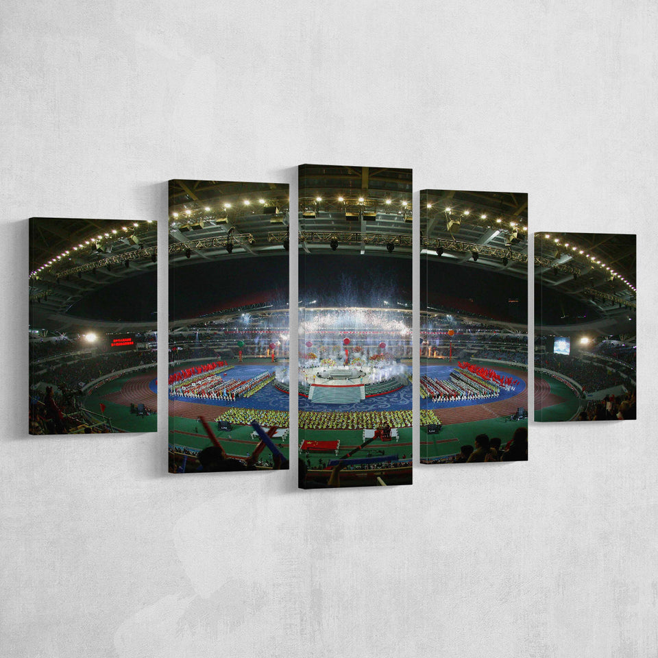 Nanjing Olympic Sports Center, Stadium Canvas, Sport Art, Large Canvas, Multi Panels, Canvas Prints Wall Art Decor