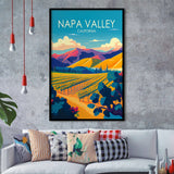 Napa Valley California Retro Art Print, City Art Print, Framed Art Print Wall Art Home Decor, Framed Picture
