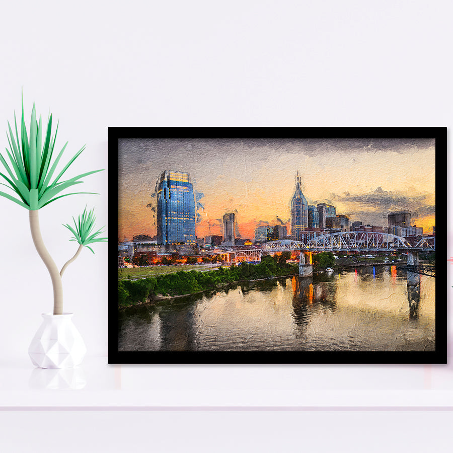 Nashville Attractive City Framed Art Prints Wall Decor - Painting Prints, Framed Picture, Home Decor