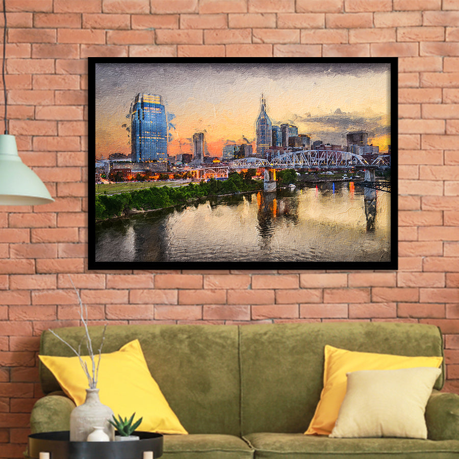 Nashville Attractive City Framed Art Prints Wall Decor - Painting Prints, Framed Picture, Home Decor