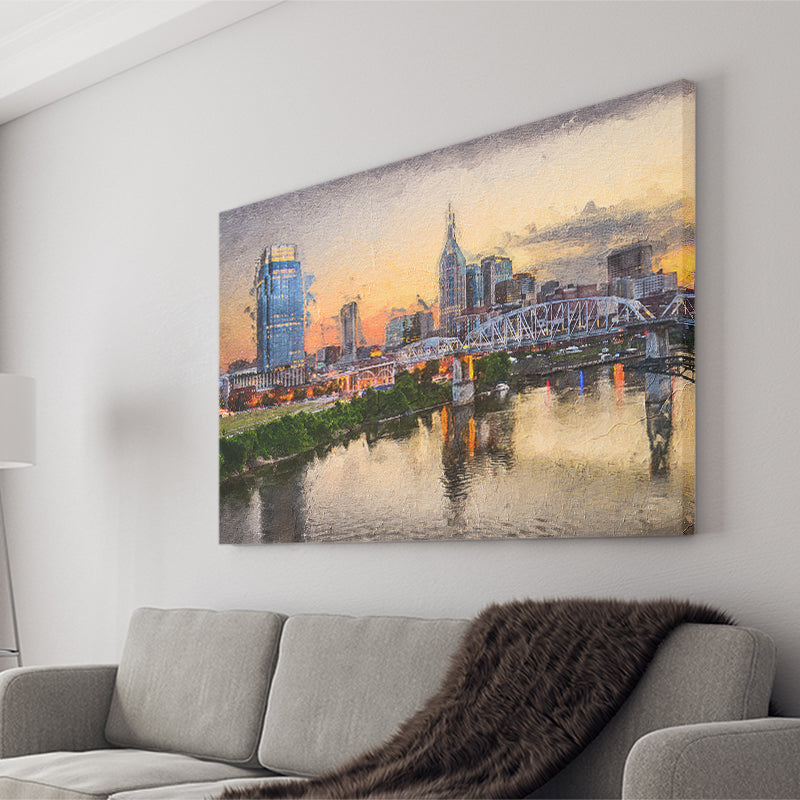 Nashville Attractive City Canvas Prints Wall Art Decor - Paiting Canvas, Art Prints, Wall Decor, For Sale