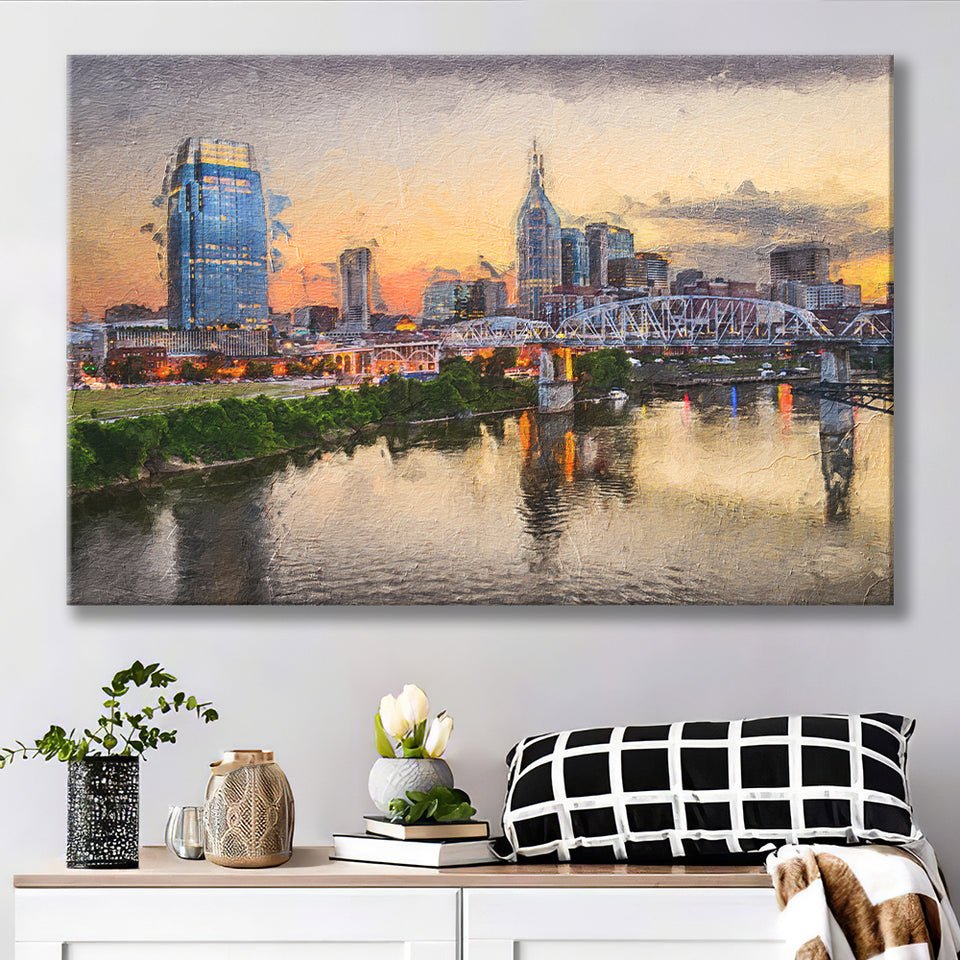 Nashville Attractive City Canvas Prints Wall Art Decor - Paiting Canvas, Art Prints, Wall Decor, For Sale