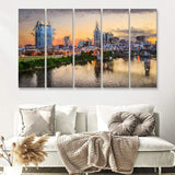 Nashville Attractive City 5 Piece B Canvas Prints Wall Art Decor - Painting Canvas, Multi Panels