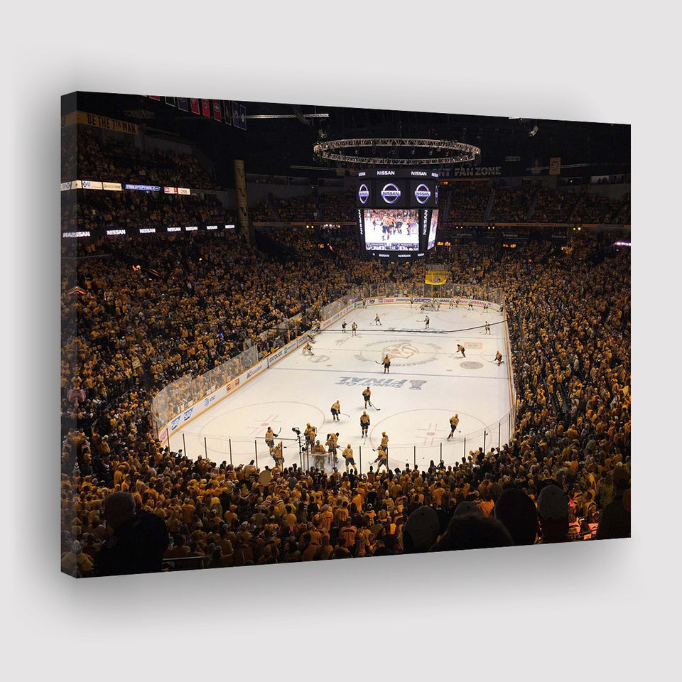 Nashville Predators Stadium Canvas Prints Bridgestone Arena Wall Art Hockey,Sport Stadium Art Prints, Fan Gift, Wall Decor