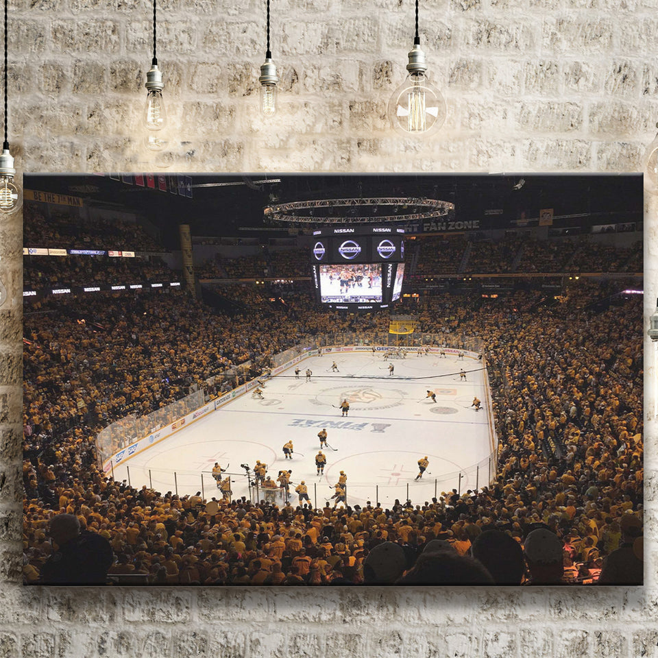 Nashville Predators Stadium Canvas Prints Bridgestone Arena Wall Art Hockey,Sport Stadium Art Prints, Fan Gift, Wall Decor
