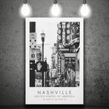 Nashville Usa 1 Black And White Art Canvas Prints Wall Art Home Decor