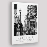 Nashville Usa 1 Black And White Art Canvas Prints Wall Art Home Decor