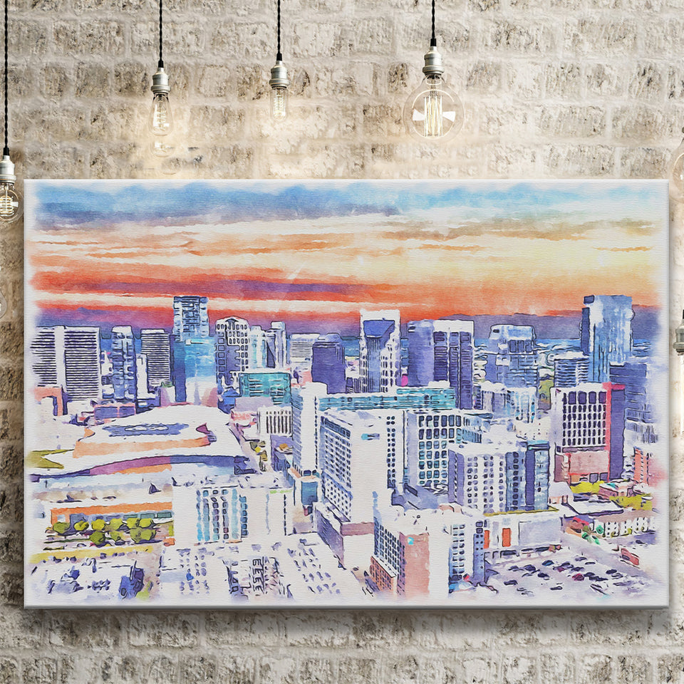 Nashville Watercolor Nashville Tennessee, Sport Art Prints Fan Gift, Canvas Prints Wall Art Decor